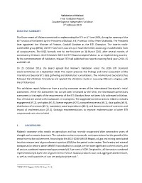 Validation of Malawi Final Validation Report Cowatersogema Independent Validator 3Rd February 2019