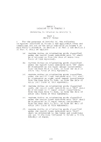 123 Annex 1 Referred to in Chapter 3 Schedules in Relation To