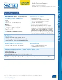 Lexia Core5 Tech Reqs