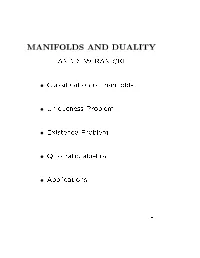 Manifolds and Duality