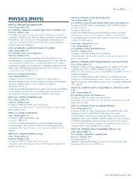 Physics (PHYS) 1