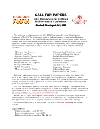 Call for Papers (Page 1)