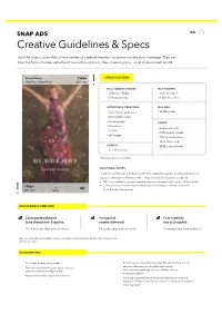 Creative Guidelines & Specs