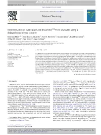Determination of Particulate and Dissolved 228Th in Seawater Using a Delayed Coincidence Counter