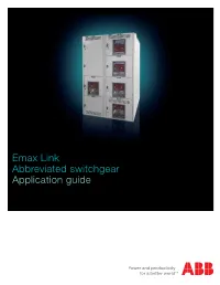 Emax Link Abbreviated Switchgear Application Guide