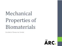 Mechanical Properties of Biomaterials