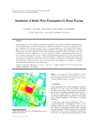 Simulation of Radio Wave Propagation by Beam Tracing
