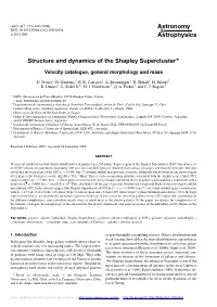Structure and Dynamics of the Shapley Supercluster