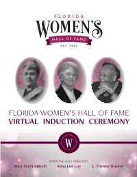 The 2020 Induction Ceremony Program Is Available Here