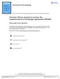The Inter‐African Mission to Monitor the Implementation of the Bangui Agreements (MISAB)
