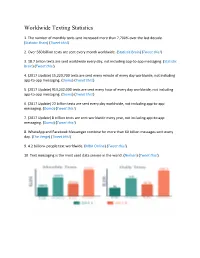 Worldwide Texting Statistics