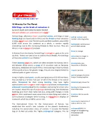 10 Minutes for the Planet Wild Dogs: on the Brink of Extinction © by Sarah Heath and Catherine Balter-Kendall Stressed Syllables Are Underlined and in Bold.*