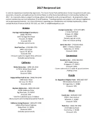 2017 Reciprocal List