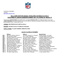 AFC and NFC Players of the Week