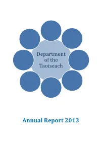 Department of the Taoiseach Annual Report 2013