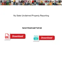 Ny State Unclaimed Property Reporting