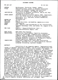 Representational Issues in Systemic Functional Grammar and Systemic Grammar and Functional Unification Grammar