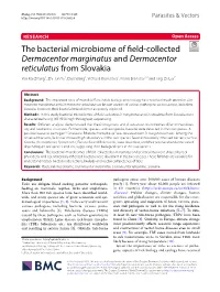 The Bacterial Microbiome of Field-Collected Dermacentor