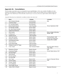 Appendix 5A – Consultations the List Includes Stakeholders Interviewed During the Inception and Field Phase of the Joint Evaluation