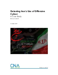 Deterring Iran's Use of Offensive Cyber