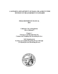 Field Reference Manual, 2015
