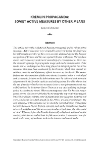 Kremlin Propaganda: Soviet Active Measures by Other Means