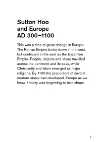Large Print Guide – Room 41 Sutton Hoo and Europe