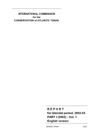 REPORT for Biennial Period, 2002-03 PART I