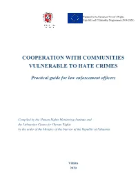 Cooperation with Communities Vulnerable to Hate Crimes