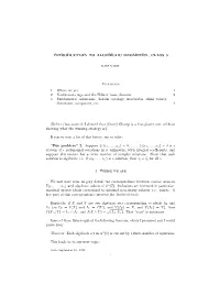 INTRODUCTION to ALGEBRAIC GEOMETRY, CLASS 3 Contents 1