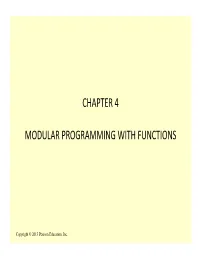 Modular Programming with Functions