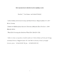 Inferring Functional Extinction Based on Sighting Records Ivan Jarić1,2*, Jörn Gessner1 and Andrew R. Solow3 1 Leibniz-Institu