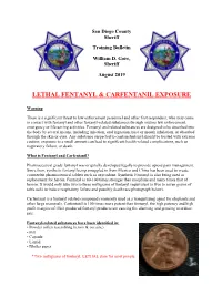Lethal Fentanyl & Carfentanil Exposure