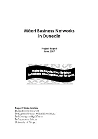 Māori Business Networks in Dunedin