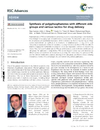 Synthesis of Polyphosphazenes with Different Side Groups and Various