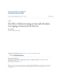 The Effect of Showrooming on Specialty Retailers: Leveraging a Framework for Success" (2015)