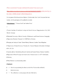 This Is a Postrprint of the Paper Published in the Journal Cretaceous Research