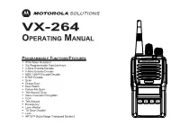 VX-264 Operating Manual
