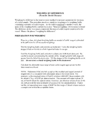 WEIGHING by DIFFERENCE.Pdf