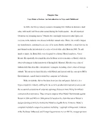 An Introduction to Toys and Childhood in 2006, the US Toy Industry Earned