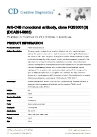 Anti-C4B Monoclonal Antibody, Clone FQS3001(3) (DCABH-5883) This Product Is for Research Use Only and Is Not Intended for Diagnostic Use