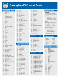 Conwaycorptv Channel Guide