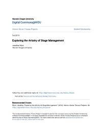 Exploring the Artistry of Stage Management
