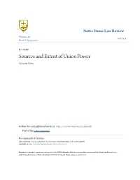 Sources and Extent of Union Power Sylvester Petro