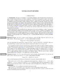 TANNAKA DUALITY REVISITED 1.1. Background. the Goal of This Paper Is to Investigate Algebraic Stacks Through Their Associated Ca