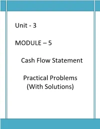 5 Cash Flow Statement Practical Problems (With Solutions)