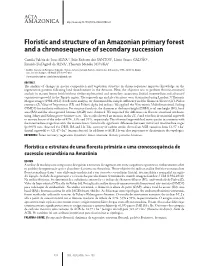 Floristic and Structure of an Amazonian Primary Forest and a Chronosequence of Secondary Succession