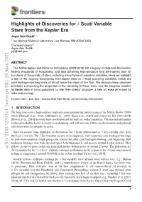 Highlights of Discoveries for $\Delta $ Scuti Variable Stars from the Kepler