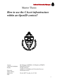 How to Use the Cacert Infrastructure Within an Openid Context?