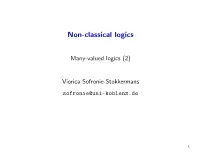 Non-Classical Logics